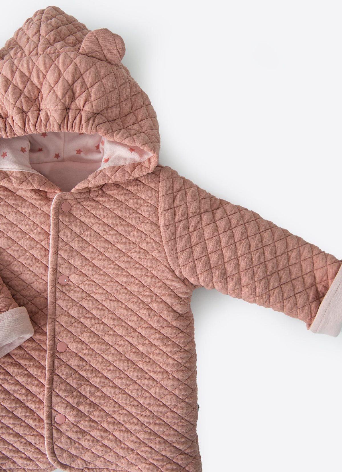 クマ耳フード付きジャケット-Organic warm jacket - bear ears hoodie