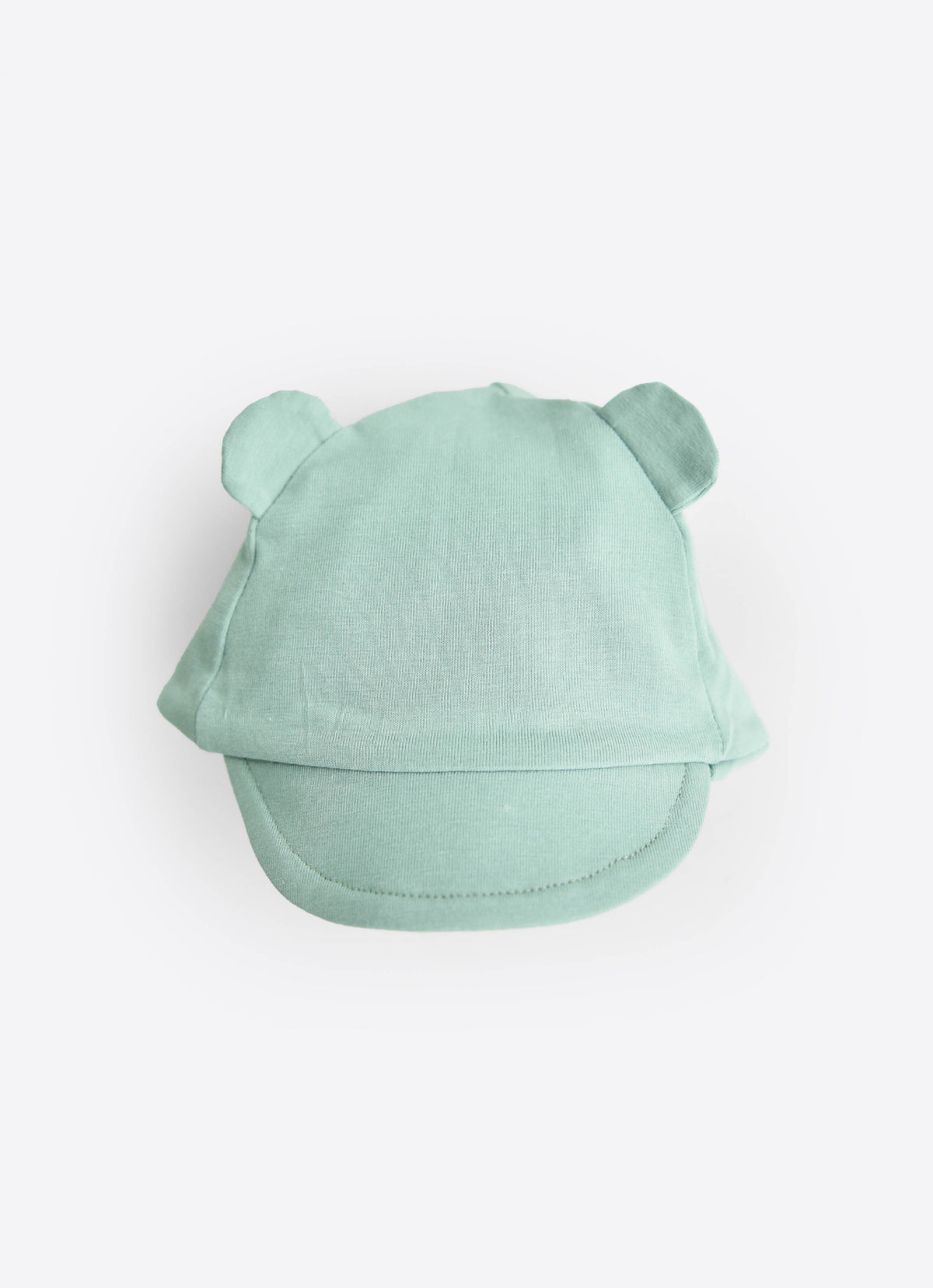 Organic cotton baseball hat with bear ears