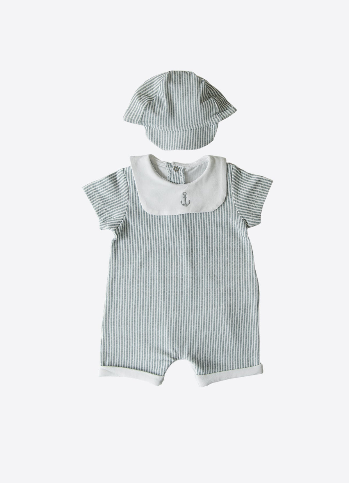 ORGANIC KAYRA SHORT ROMPER WITH HAT