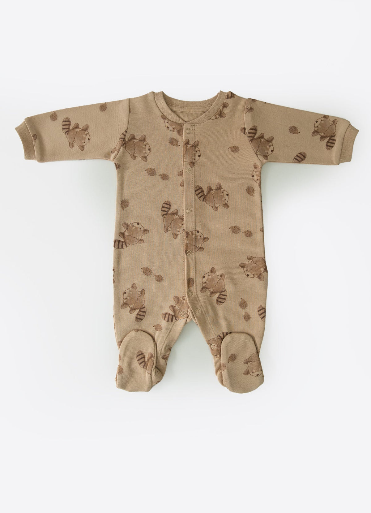 ORGANIC RACCOON FOOTED ROMPER