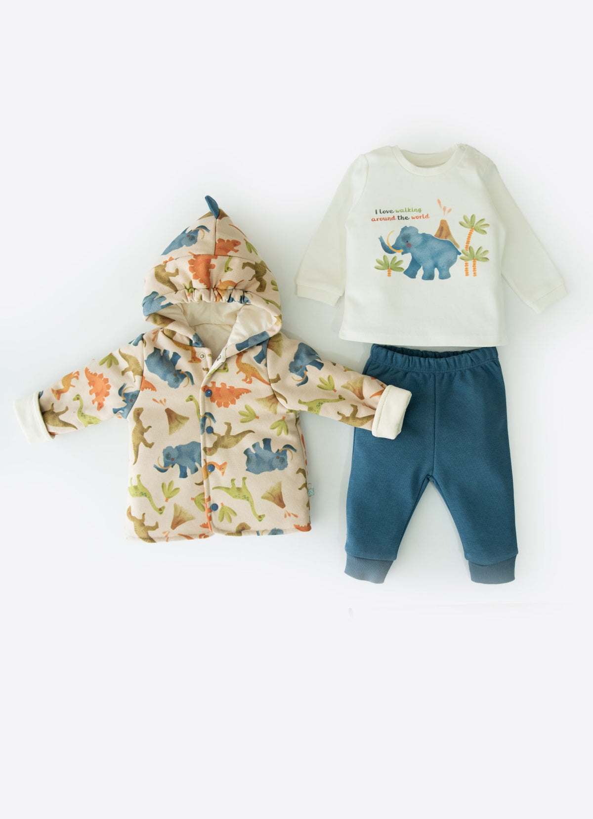 オーガニック3点セット-Organic 3pcs set Mammoth friends