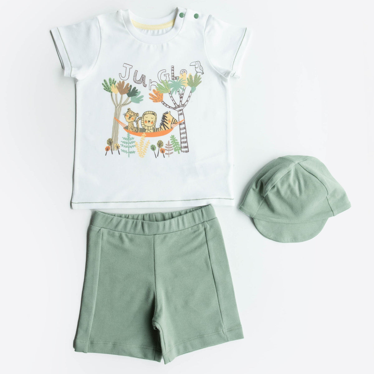 Tシャツ&パンツ&キャップ(ジャングル)-Jungle