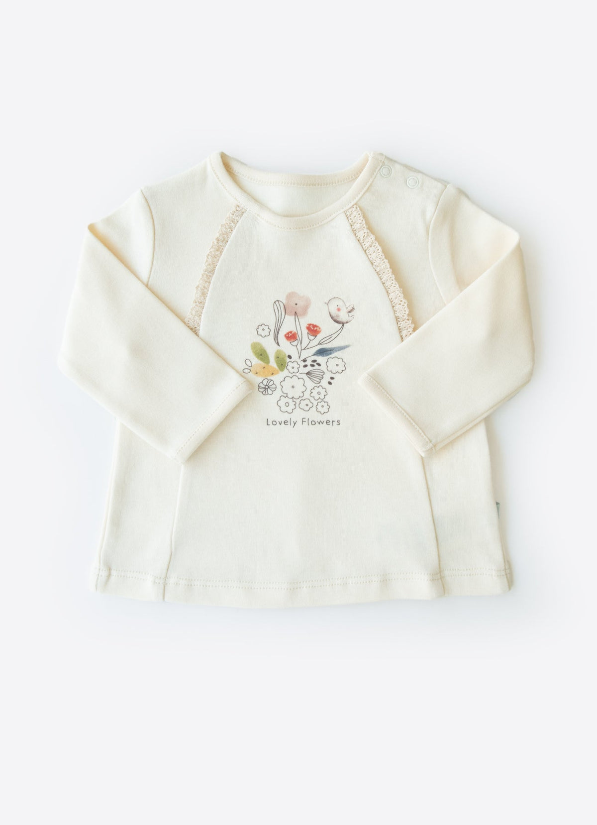 ラブリーフラワー上下セット-ORGANIC LOVELY FLOWERS 2 PCS SET