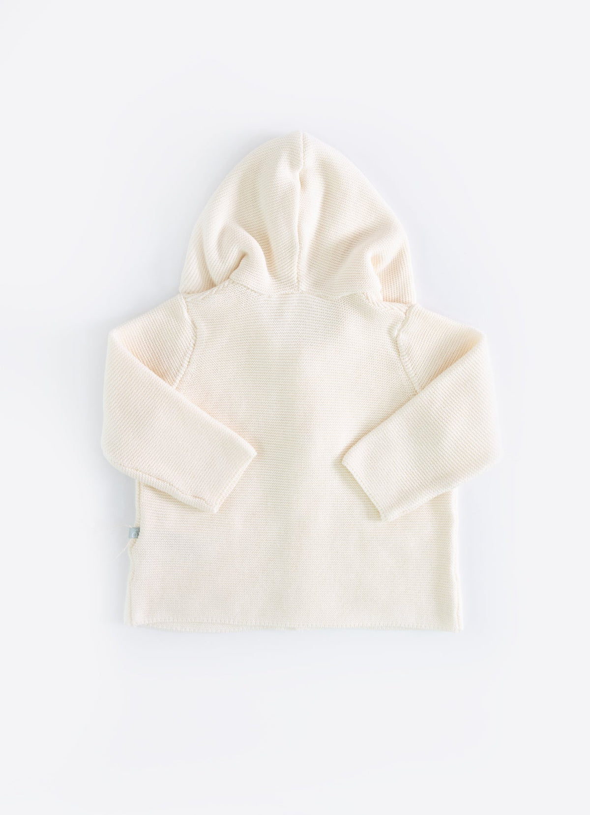 オーガニック リボン付きニットフードジャケット- knitted Girl Jacket with ribbons