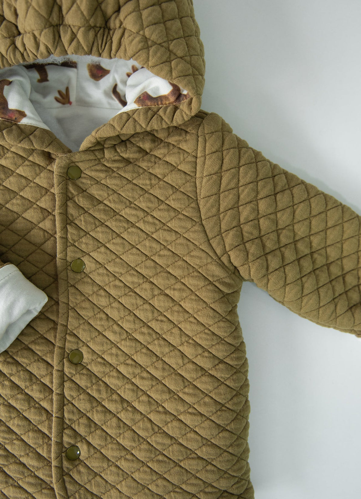 クマ耳フード付きジャケット-Organic warm jacket - bear ears hoodie