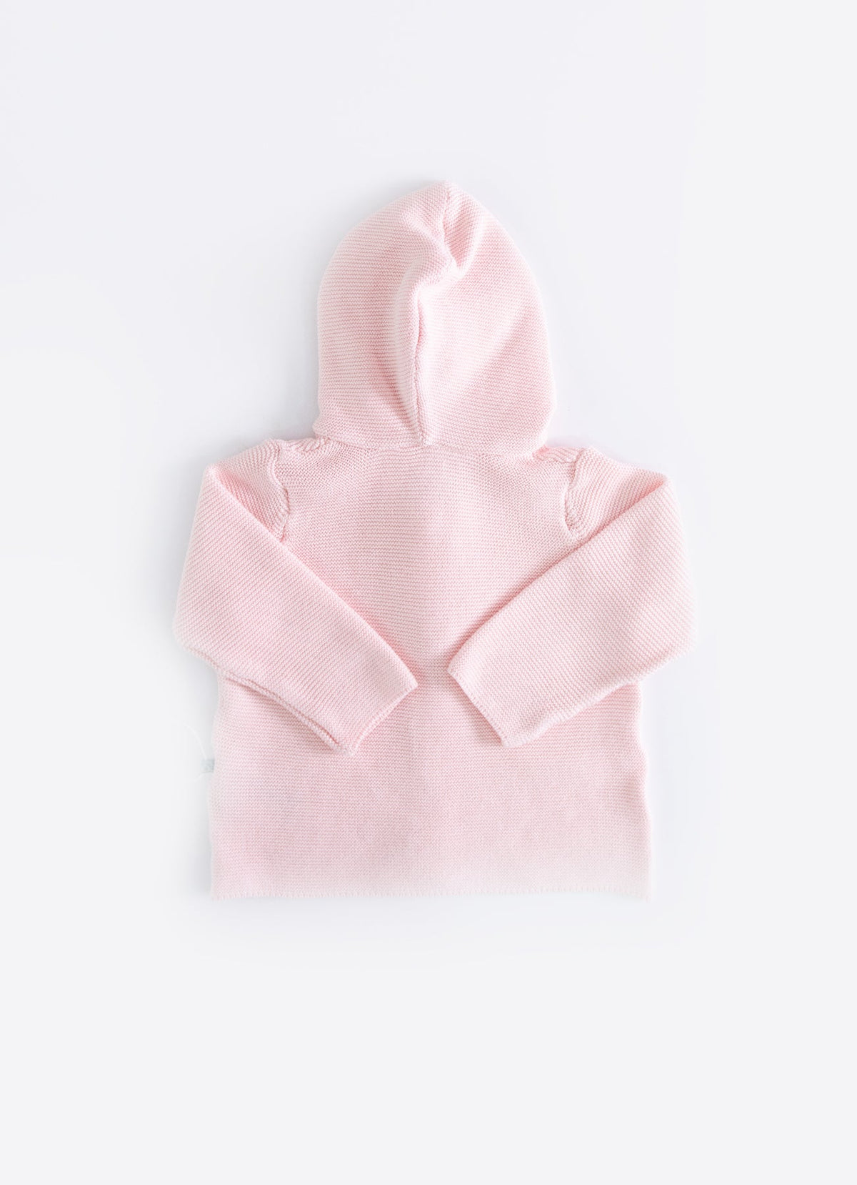 オーガニック リボン付きニットフードジャケット- knitted Girl Jacket with ribbons