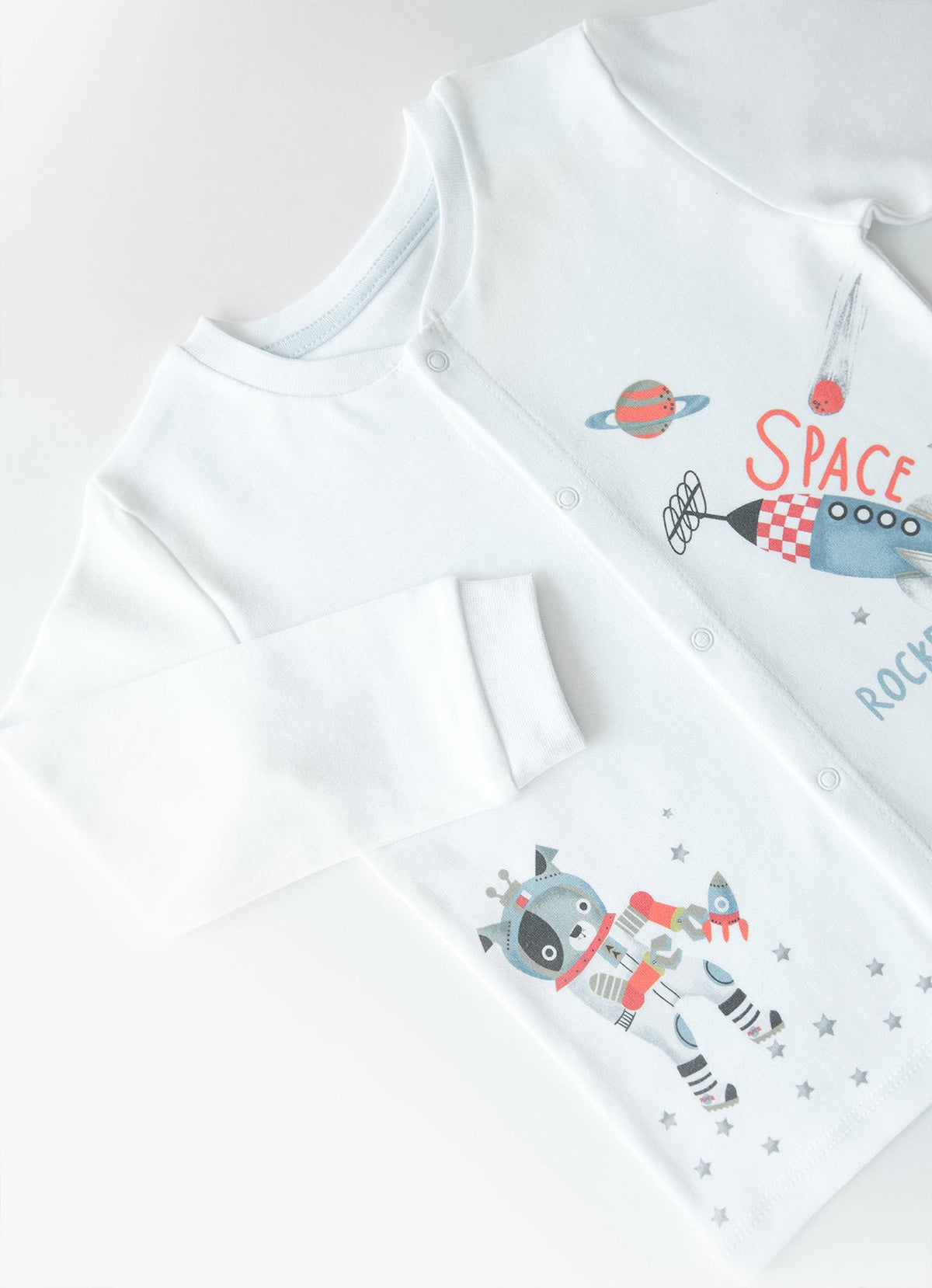 長袖ホームウェア上下セット - Space Rocket