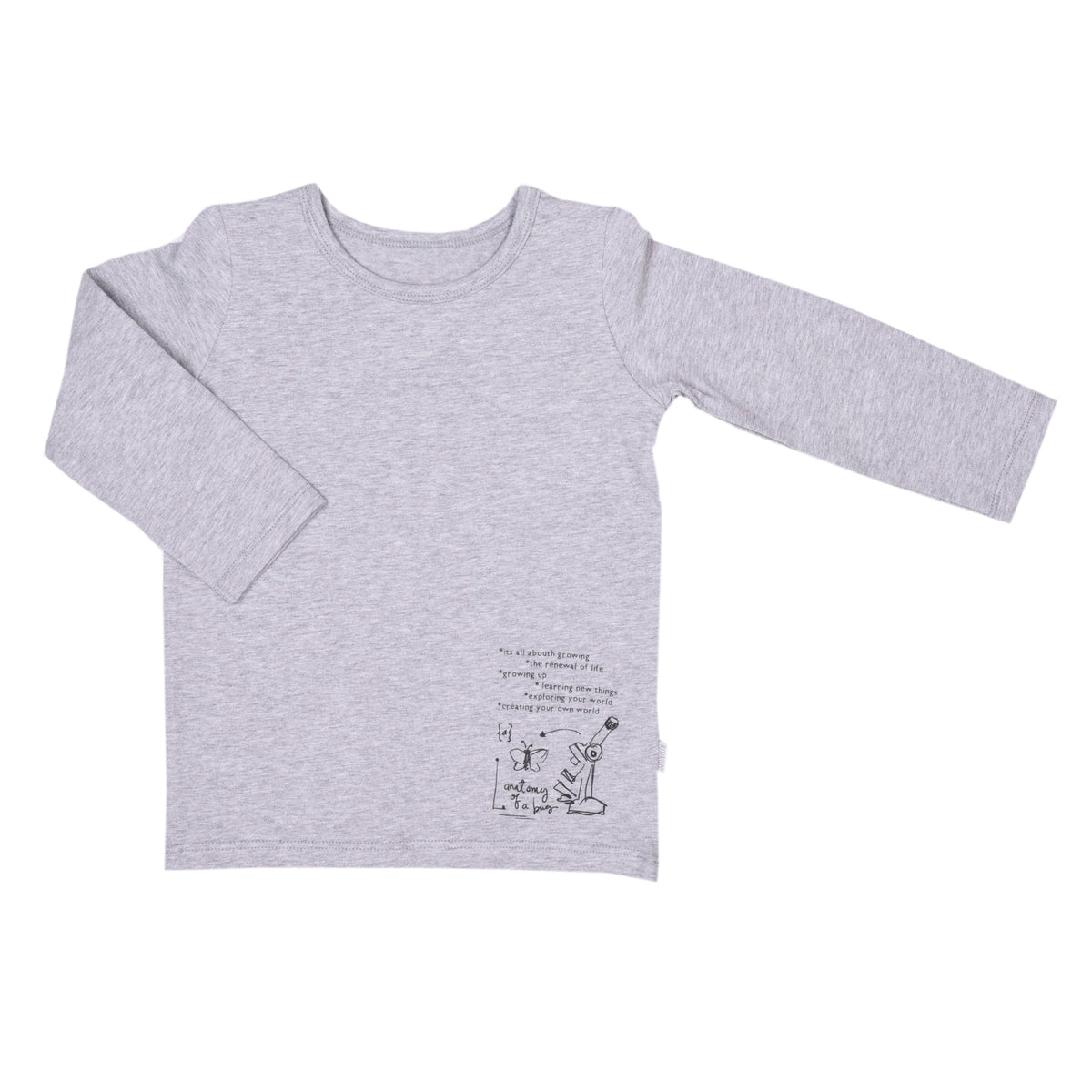 キッズサイズ シンプル長袖Tシャツ ロングシャツ