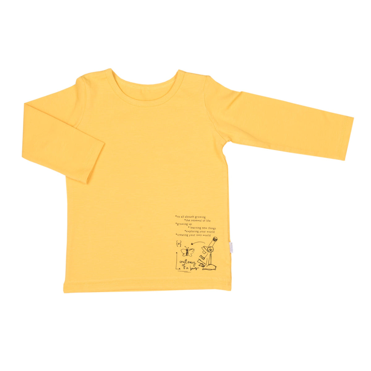 キッズサイズ シンプル長袖Tシャツ ロングシャツ