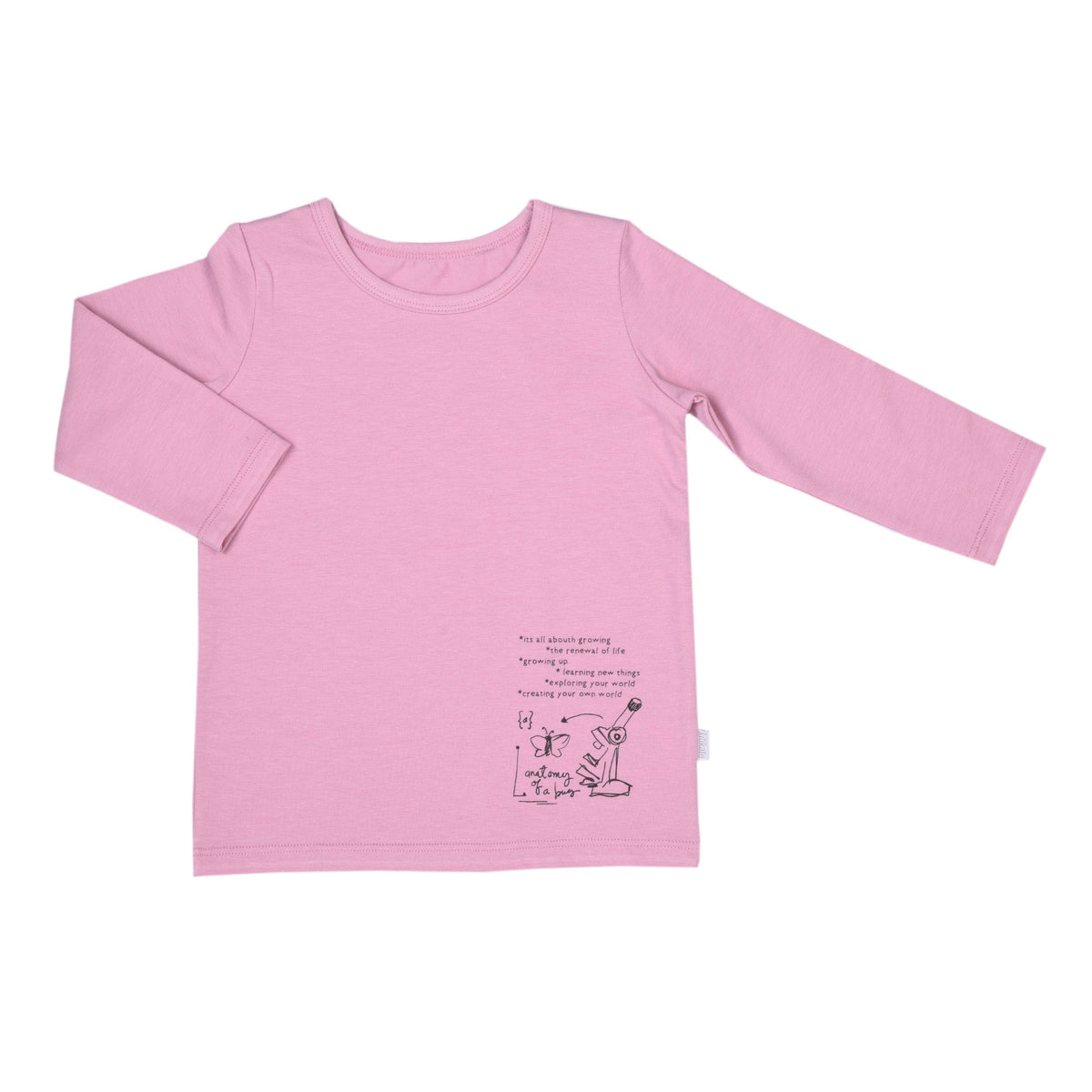 キッズサイズ シンプル長袖Tシャツ ロングシャツ