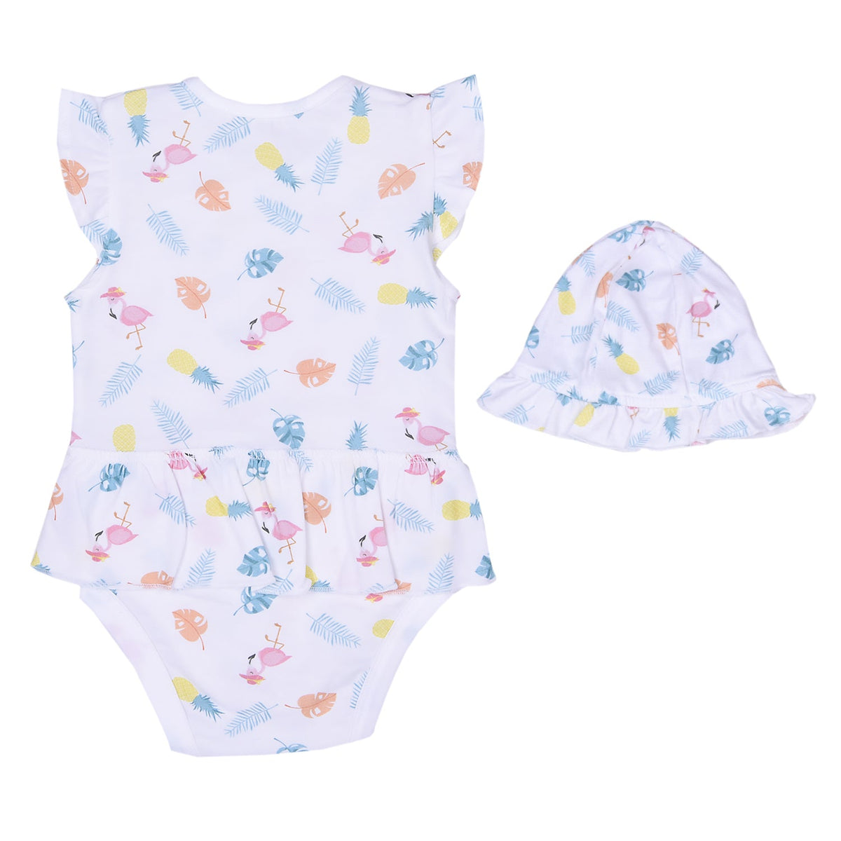 半袖ボディドレス トロピカル/2点セット(帽子つき)
