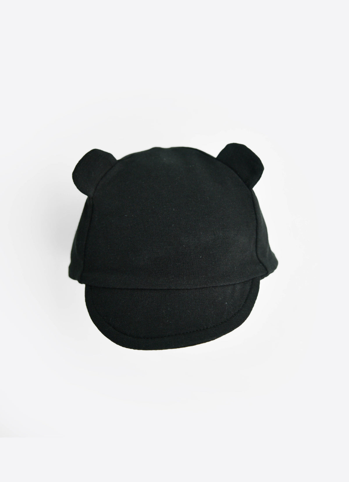 Organic cotton baseball hat with bear ears