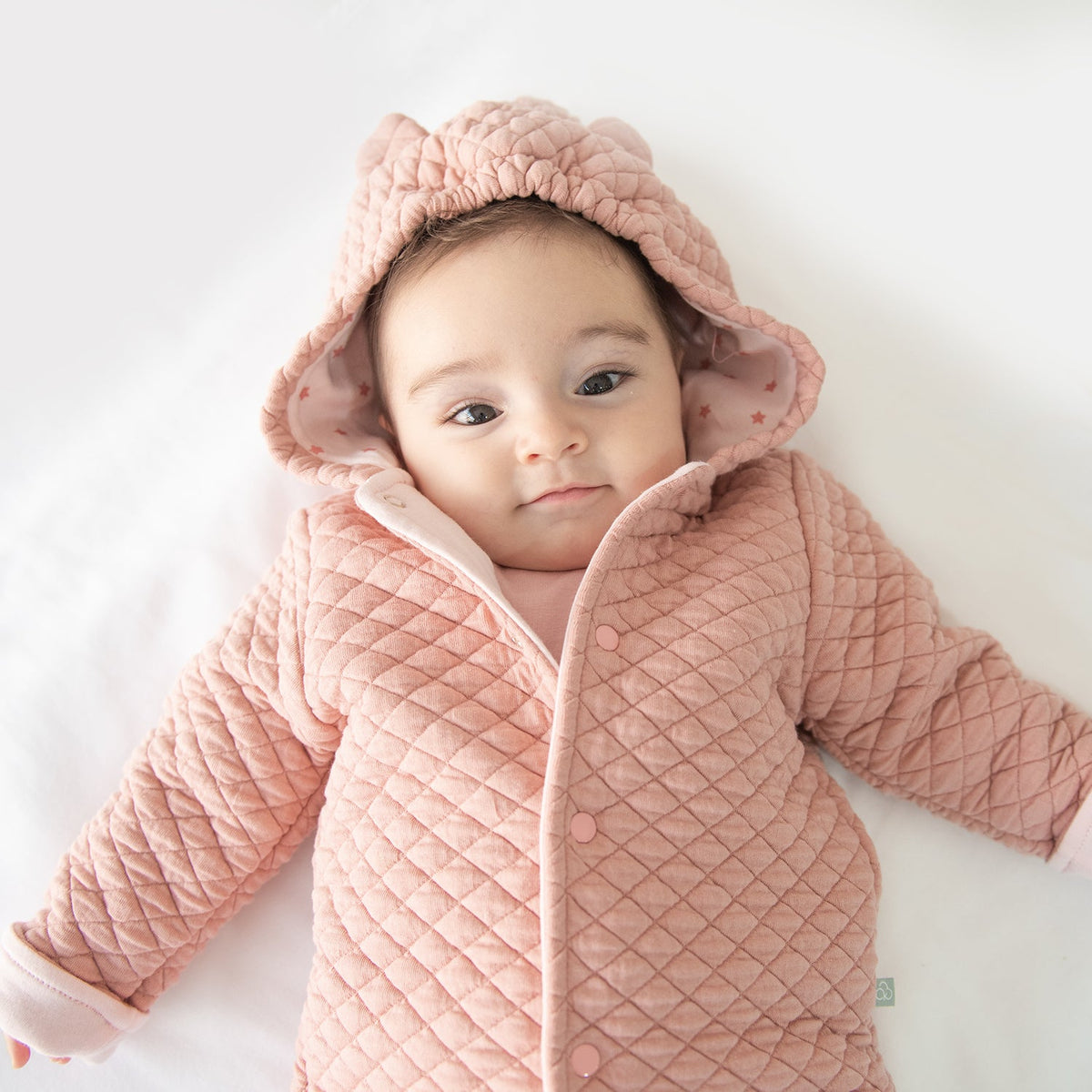クマ耳フード付きジャケット-Organic warm jacket - bear ears hoodie