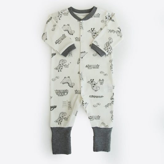 オーガニック　足出し2wayカバーオール-ORGANIC T-REX ROMPER