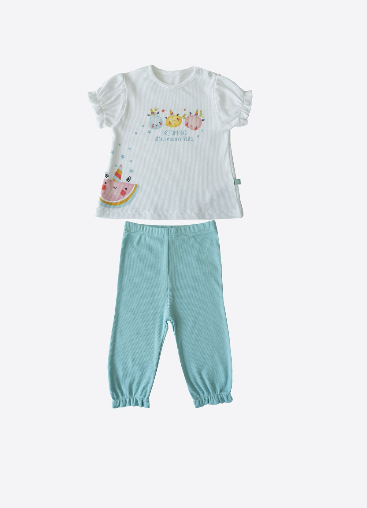 オーガニック　Tシャツ＆パンツ－UNICORN FRUITS