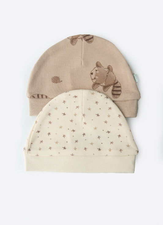 ORGANIC RACCOON 2 PCS HAT