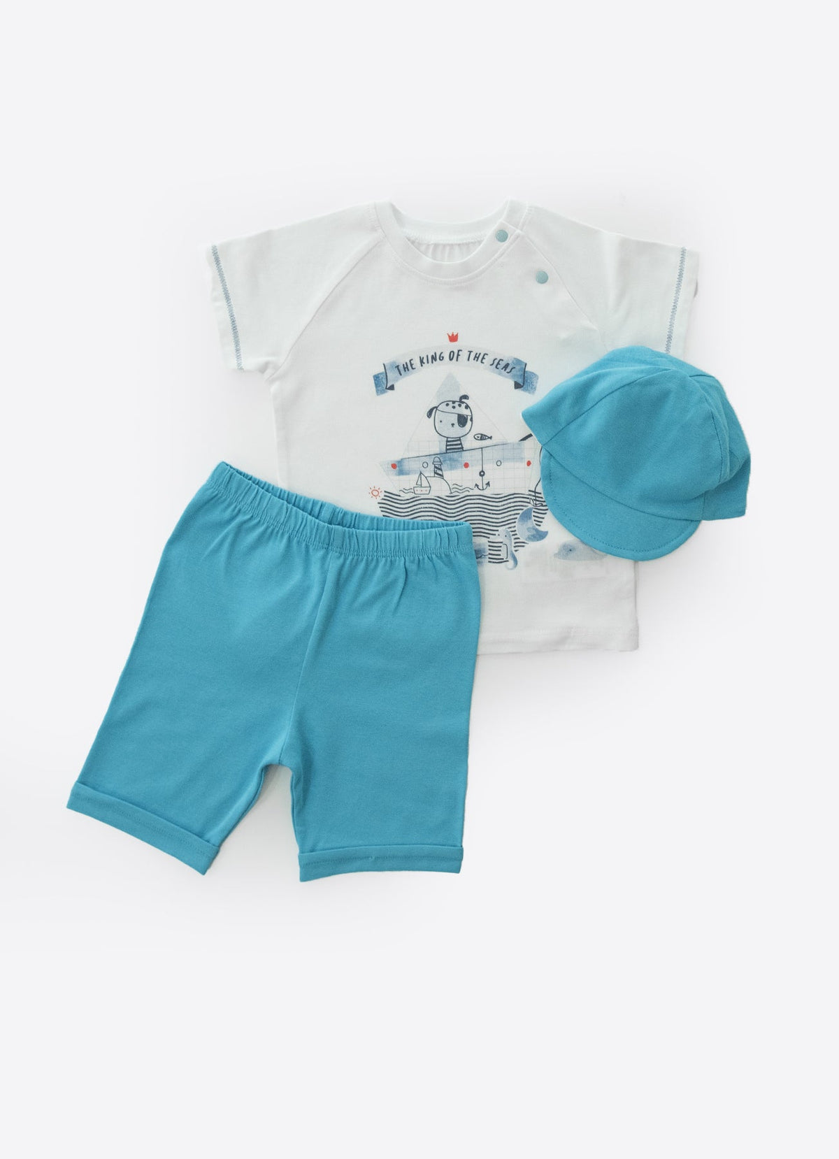 Tシャツ＆パンツ＆キャップ３点セット－King of the Seas