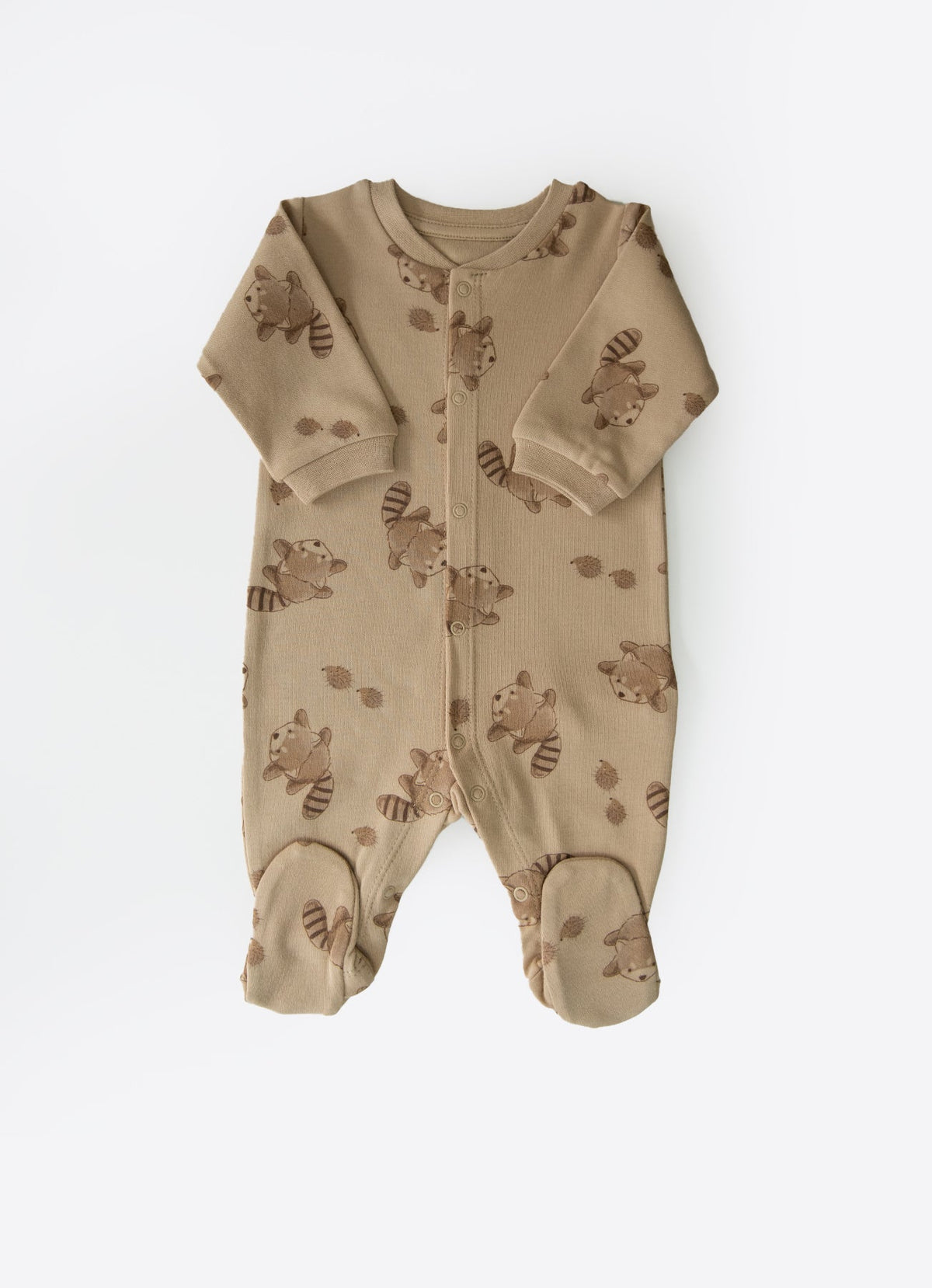 ORGANIC RACCOON FOOTED ROMPER