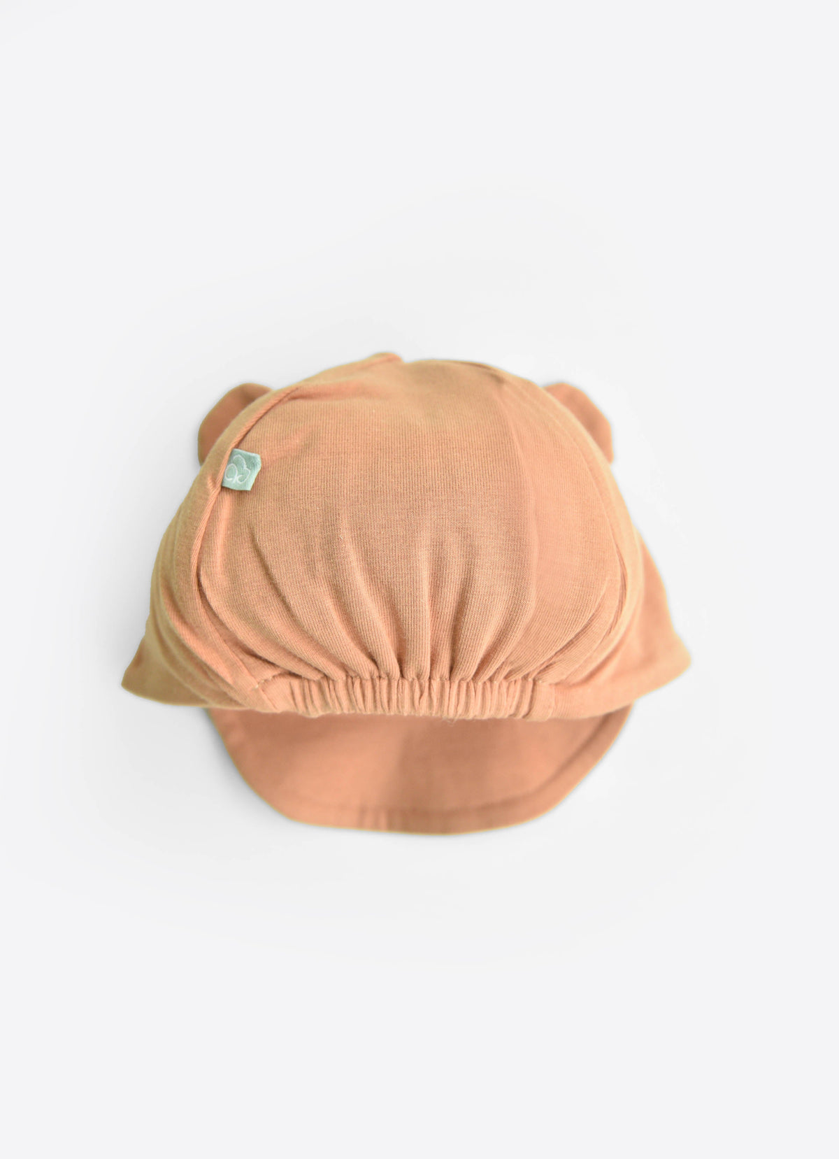 Organic cotton baseball hat with bear ears