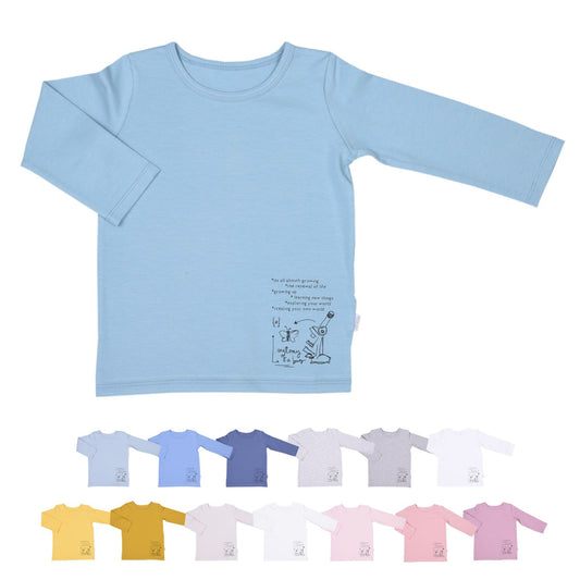 キッズサイズ　シンプル長袖Tシャツ　ロングシャツ