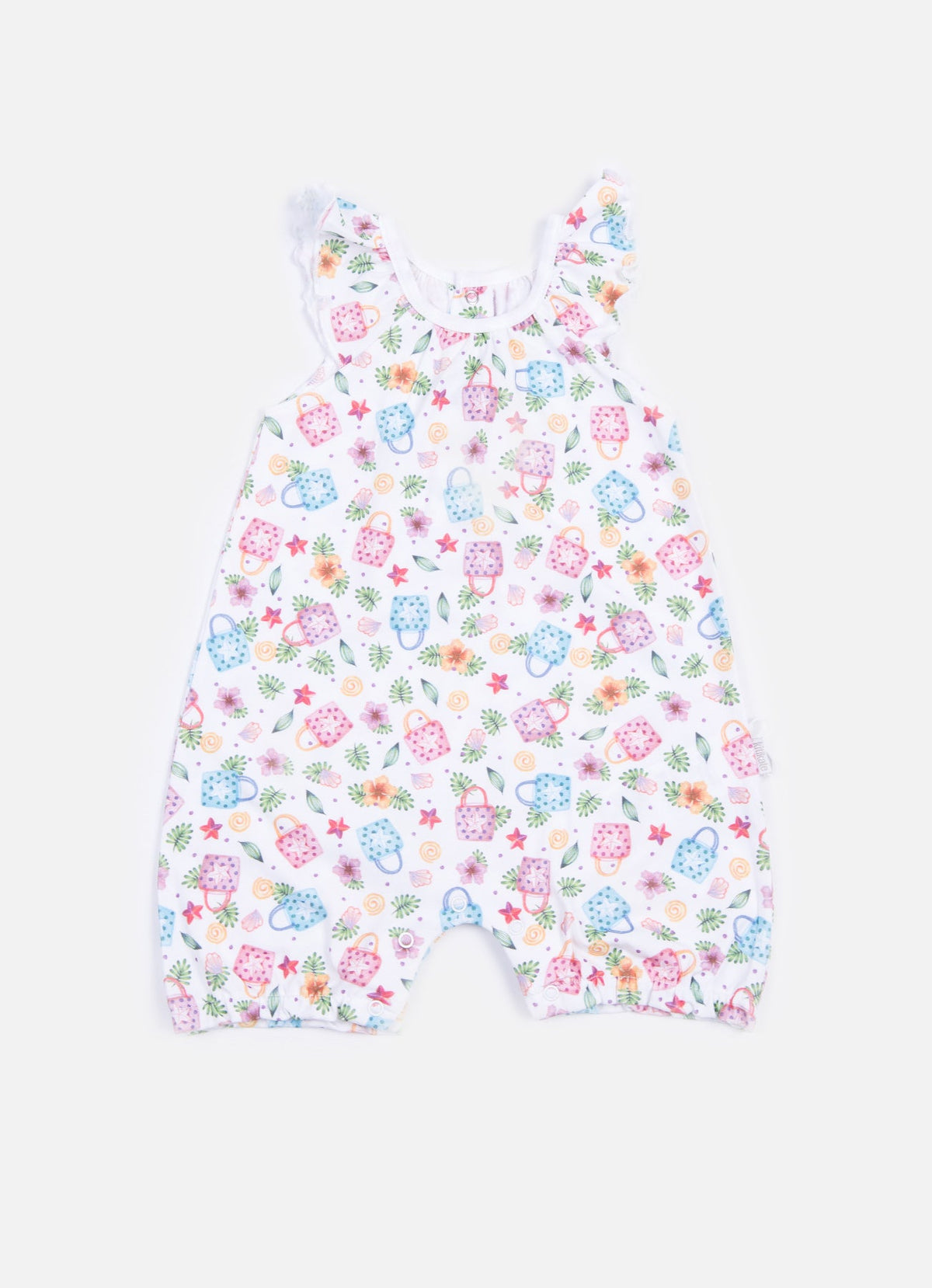 ノースリーブ ロンパース  トロピカル