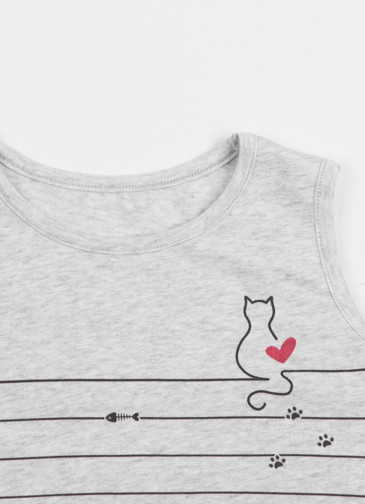 アクティブ - キッズ ノースリーブ トップス LOVE CAT