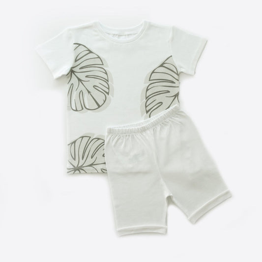 Tシャツ＆パンツ上下セット－Tropical leaf
